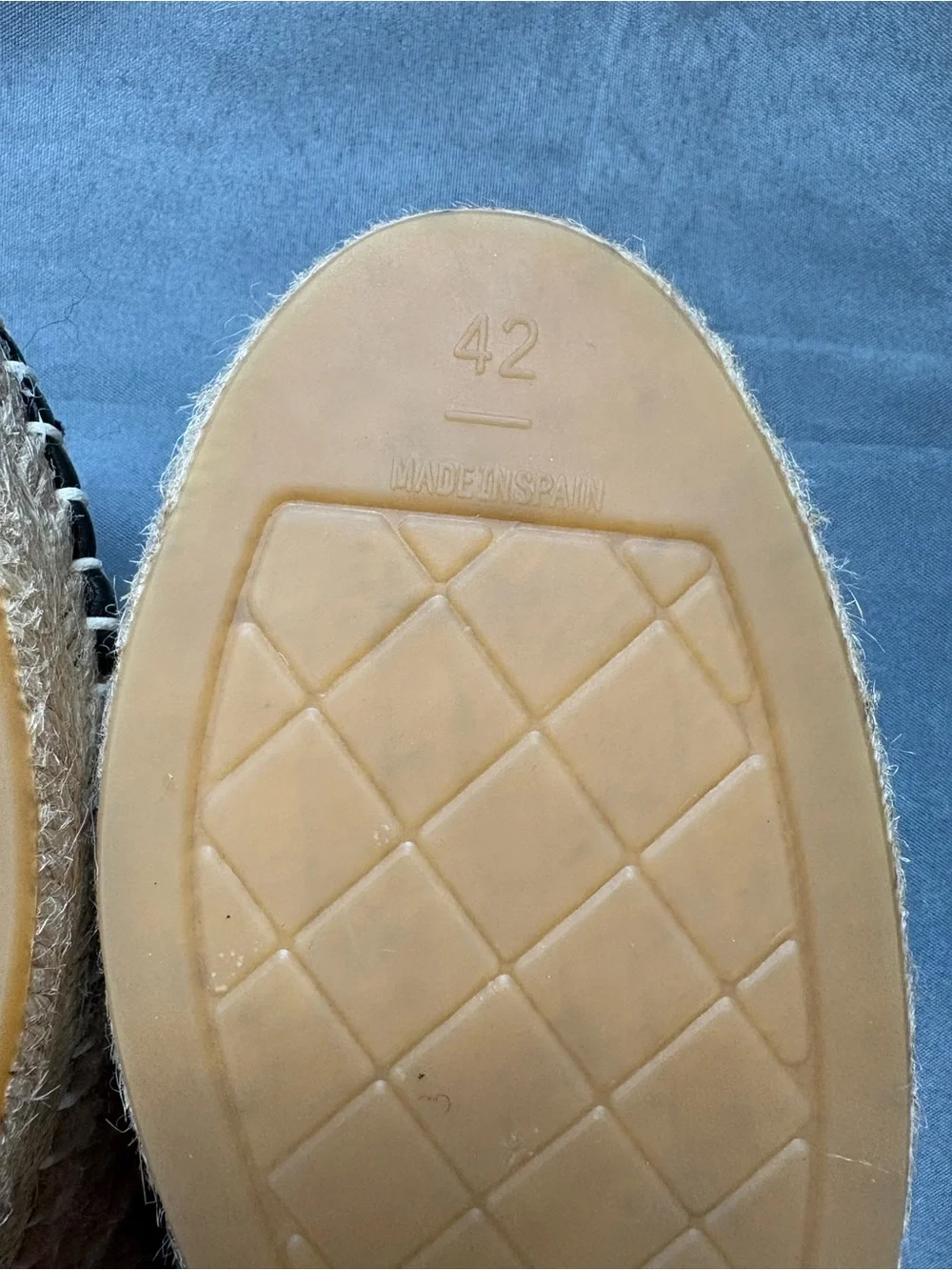 CHANEL NIB Brown Wool Slip-On Espadrille with Black Logo and Leather Toe
